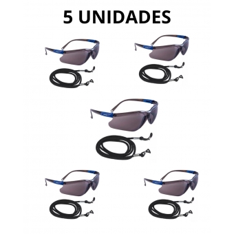 Óculos Aerial  Cinza Vicsa - Danny CA 20716 Pacote com 5un