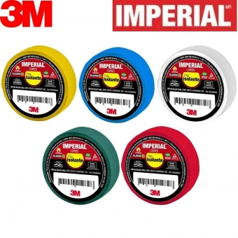 Fita Isolante 3M™ Imperial Cores 18mmx10  Pacote com 10un